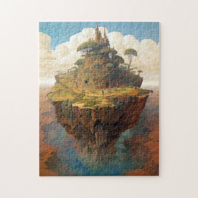 Surreal Island Ligcape Fantasy Art Pussel (Vertikal)