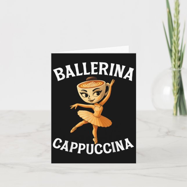 Surreal Italiensk Hjärnrot Meme Ballerina Cappucci Kort (Framsida)