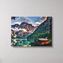 Surreal italiensk Sjö Canvastryck