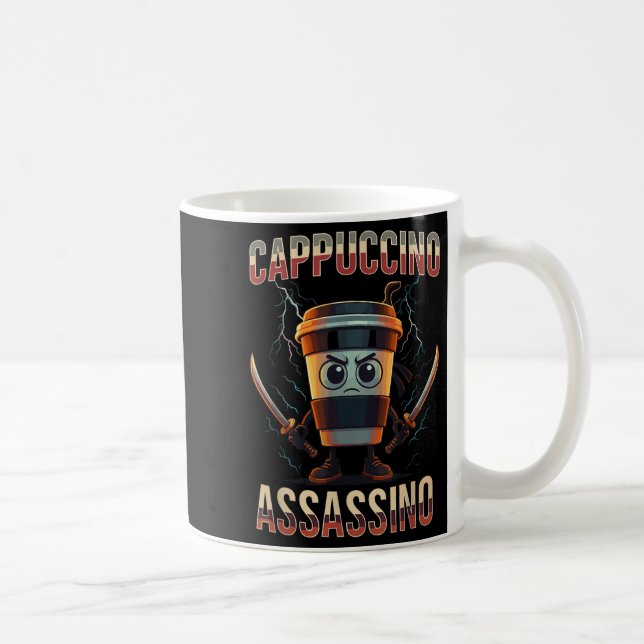 Surreal Italy Brainrot Cappuccino Ino Funny Meme Kaffemugg (Höger)