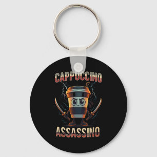 Surreal Italy Brainrot Cappuccino Ino Funny Meme Nyckelring