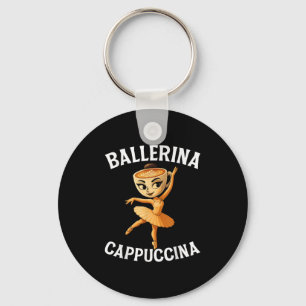 Surreal Italy Brainrot Meme Ballerina Cappuccina Nyckelring