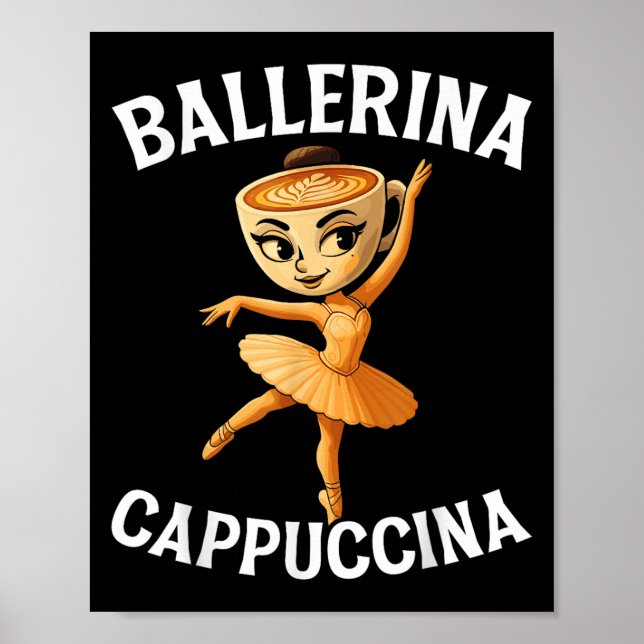 Surreal Italy Brainrot Meme Ballerina Cappuccina Poster (Framsidan)