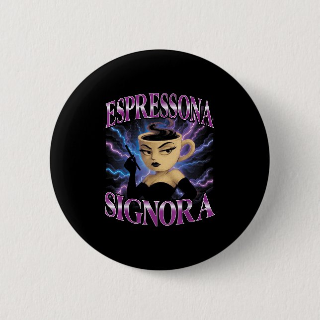 Surreal Italy Brainrot Meme Espressona Signora F Knapp (Framsida)