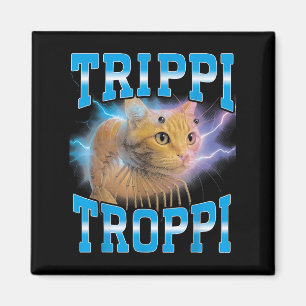 Surreal Italy Brainrot Meme Trippi Troppi Cat Fu Magnet