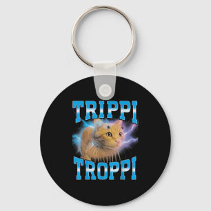 Surreal Italy Brainrot Meme Trippi Troppi Cat Fu Nyckelring