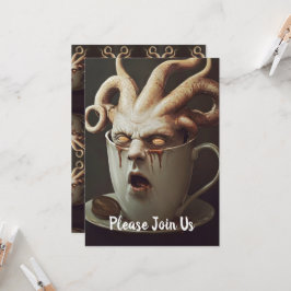 Surreal kaffebläckfisk inbjudningar