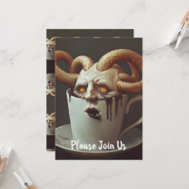 Surreal kaffebläckfisk inbjudningar