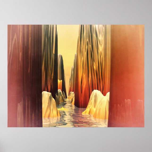 Surreal kanjonlandskap poster (Framsidan)
