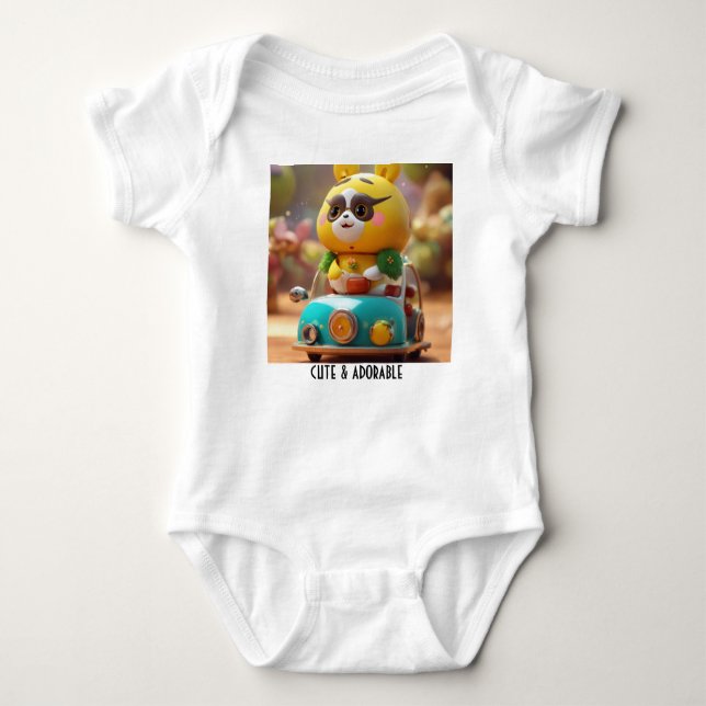 "Surreal Kawaii Fantasy: Cute Tecknad Extravaganza T Shirt (Framsida)
