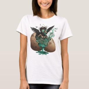 Surreal kuslig kråka damt-shirt t shirt