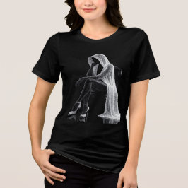 Surreal kvinno-T-shirt med känslomässig figur i sv T Shirt