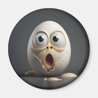 Surreal kylskåp av ägg magnet