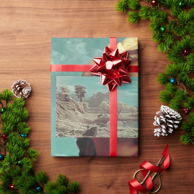 Surreal Landscape Vision, Surreal female portrait  Presentpapper (Julgåva)