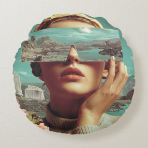 Surreal landskapsvision, Surrealistisk kvinnlig po Rund Kudde