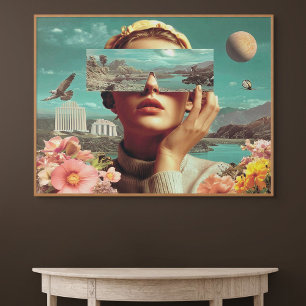 Surreal landskapsvision, Surrealistiskt kvinnligt  Canvastryck