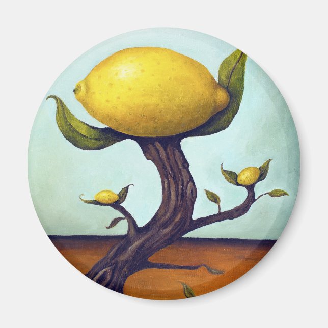 Surreal Lemon Träd Magnet (Framsidan)