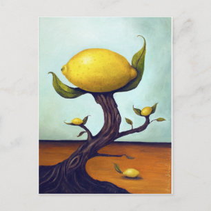 Surreal Lemon Träd Vykort