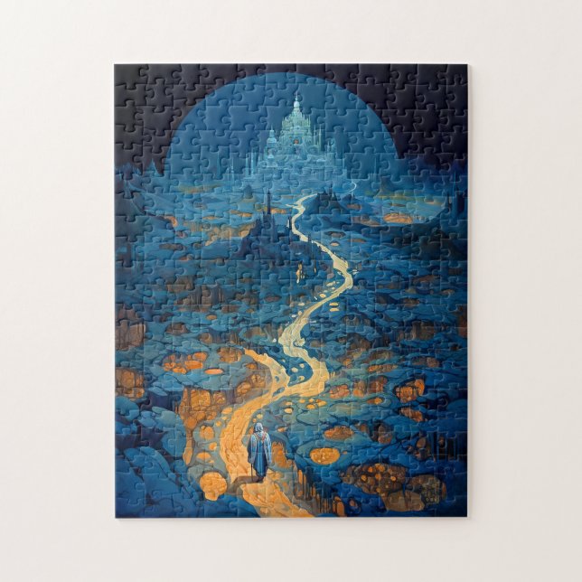 Surreal liggande Castle Fantasy Art Pussel (Vertikal)