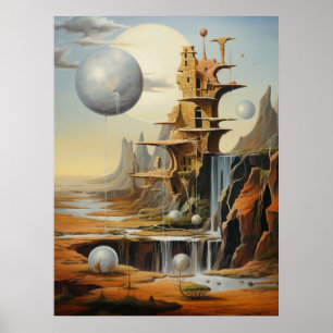 Surreal liggande konst Poster