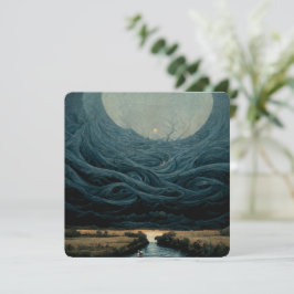 Surreal liggande oljemålning kort