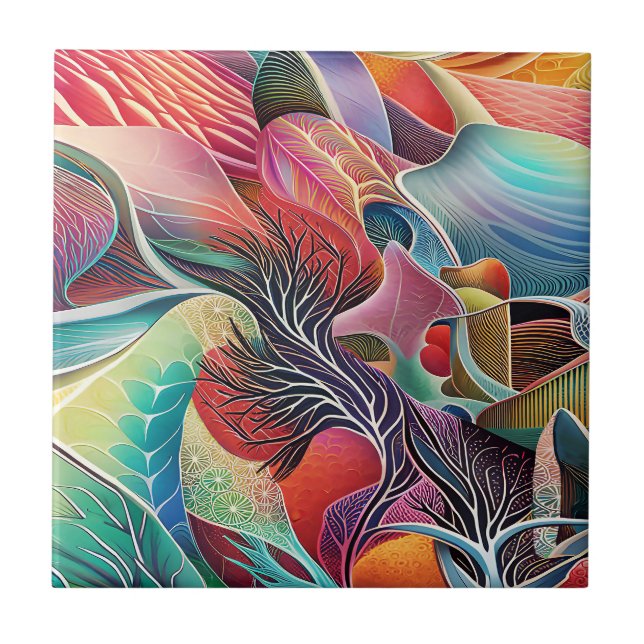 Surreal liggande panel kakelplatta (Framsidan)