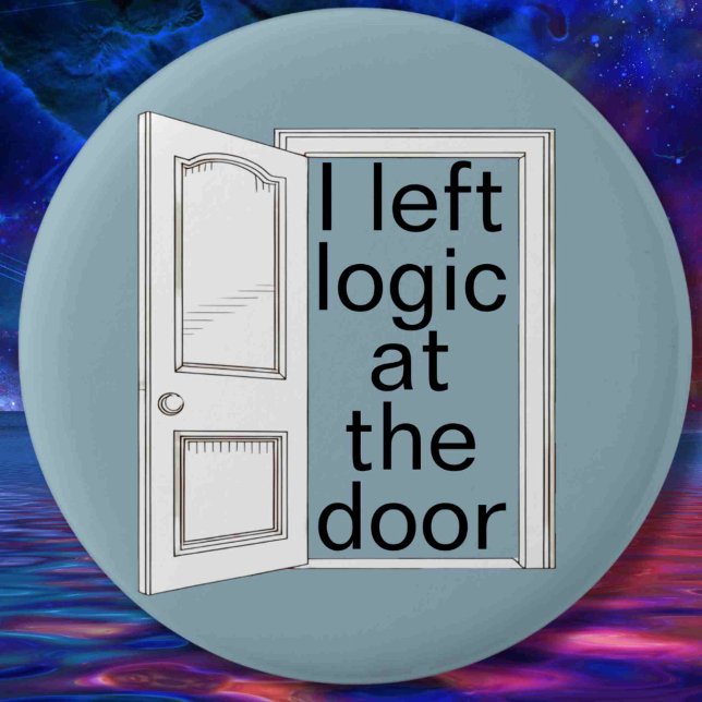 Surreal logic party, modern surrealism knapp (Surreal pin badge)