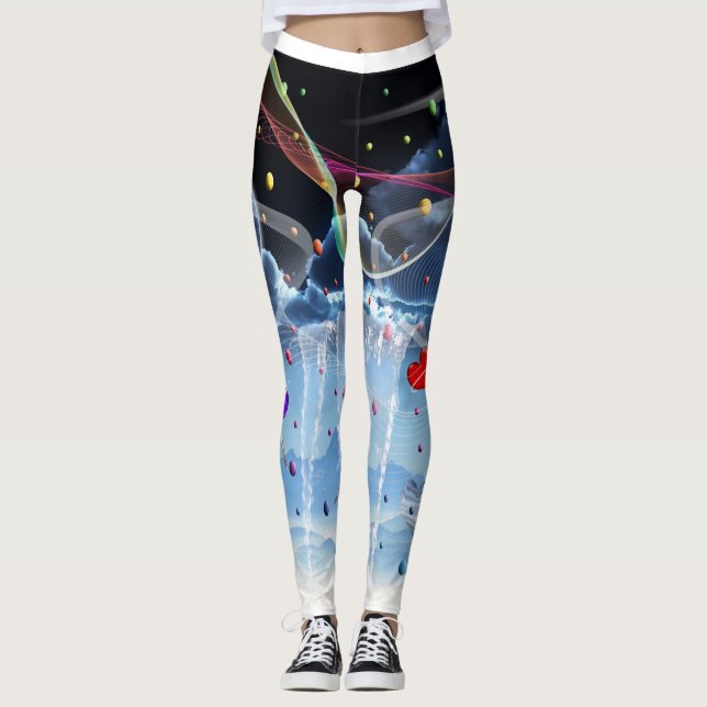 Surreal Lollipop-godis Leggings (Framsida)