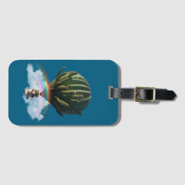 Surreal Luftballong med kaktus och regnbåge Bagagebricka