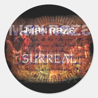 Surreal Lyrics Sticker Runt Klistermärke