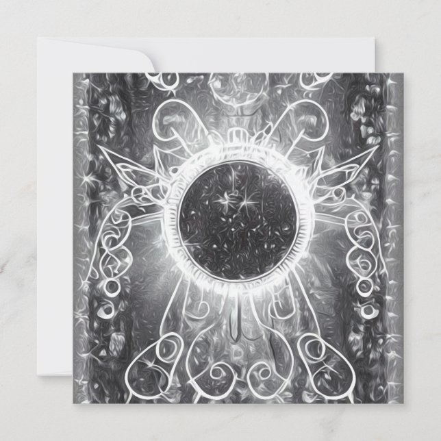 Surreal målad kosmisk fönster inbjudningar (Framsida)