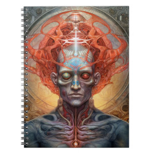 Surreal Man Visionary Art Anteckningsbok