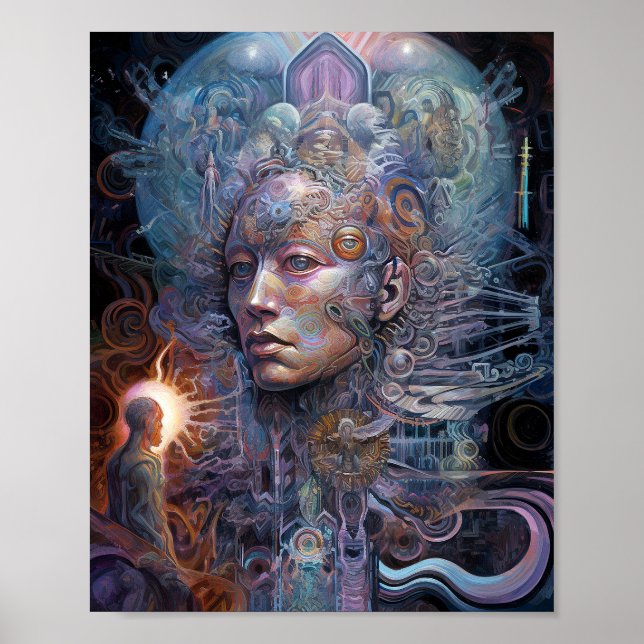 Surreal Man Visionary Art Poster (Framsidan)