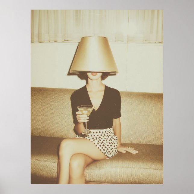 Surreal Martini Mood Portrait Poster (Framsidan)