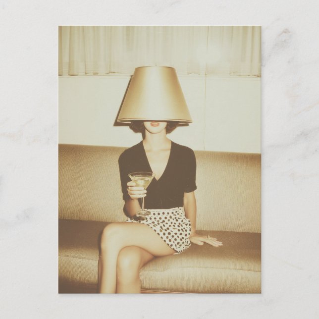 Surreal Martini Mood Portrait Vykort (Framsida)