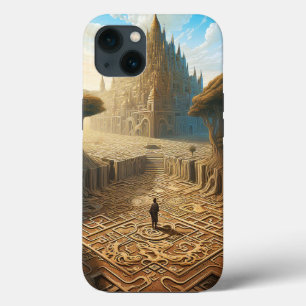Surreal Maze Castle liggande Fantasy Art
