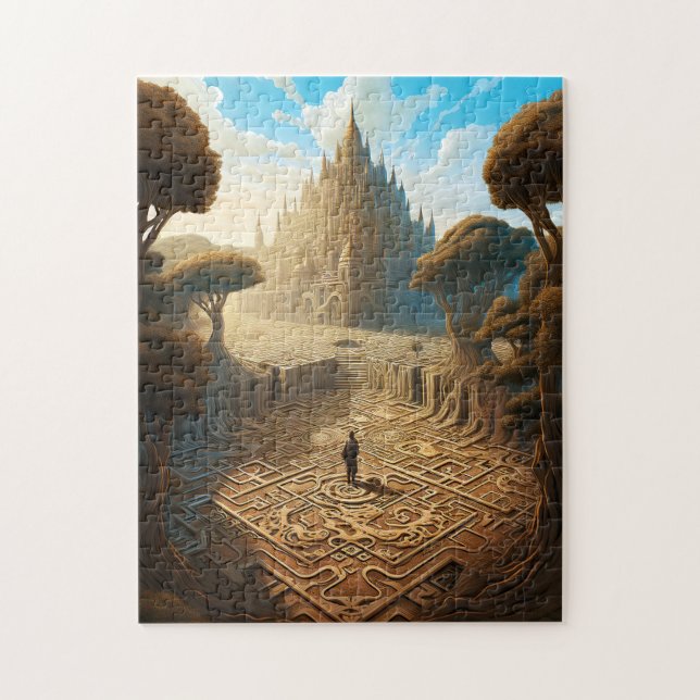 Surreal Maze Castle liggande Fantasy Art Pussel (Vertikal)