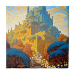Surreal Maze City Kakelplatta