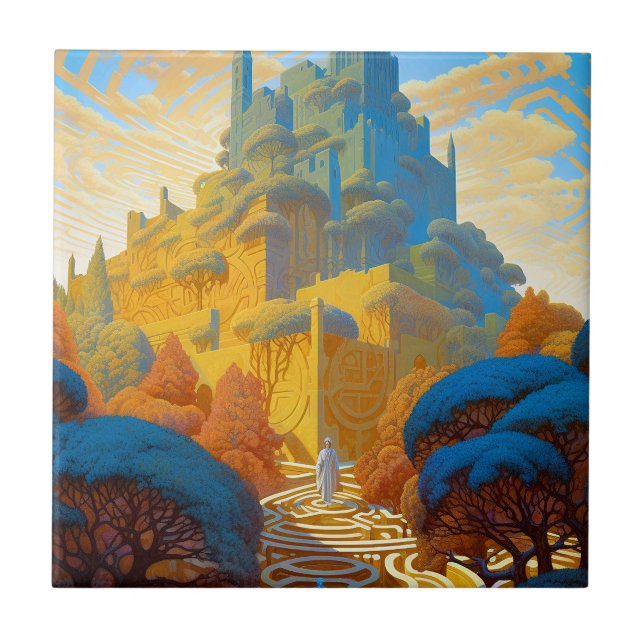 Surreal Maze City Kakelplatta (Framsidan)
