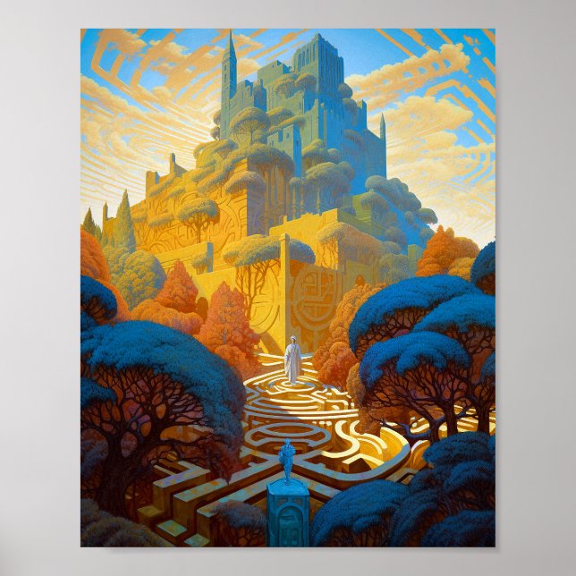 Surreal Maze City Poster (Framsidan)