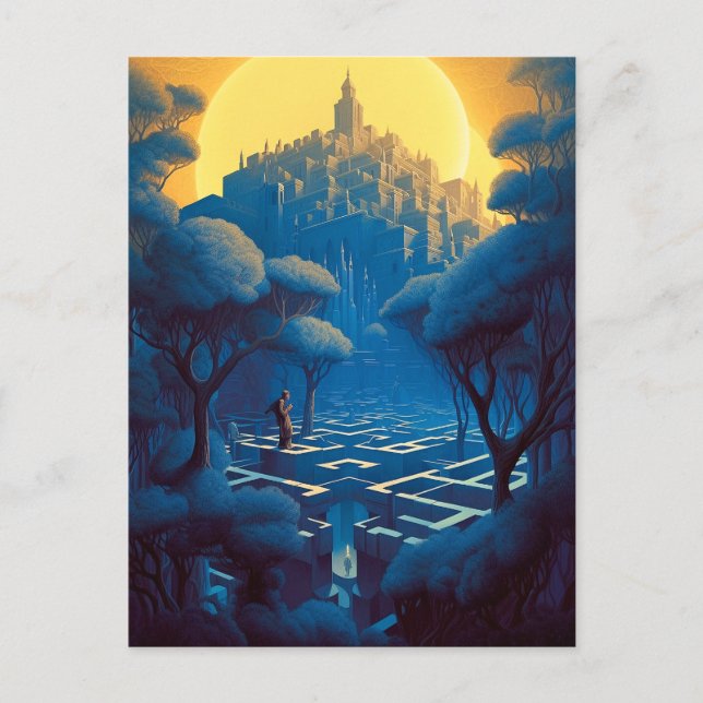 Surreal Maze City Vykort (Framsida)