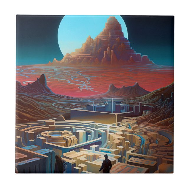 Surreal Maze liggande Kakelplatta (Framsidan)