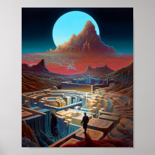 Surreal Maze liggande Poster
