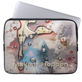 Surreal metallisk flytande konst Anpassad offert Laptop Fodral