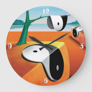 Surreal mjuk Yin Yang-landskapskur. Stor Klocka