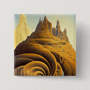 Surreal Mountain City Fantasy Art Knapp