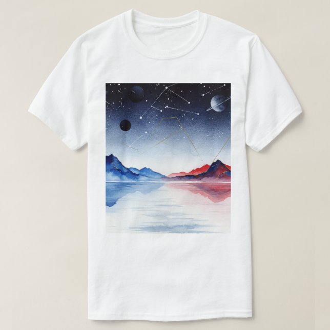 Surreal nattscen landsbygd t shirt (Design framsida)
