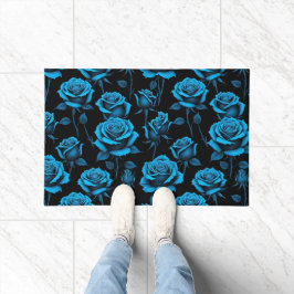 Surreal Neon Blue Roses