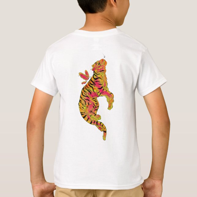Surreal Neon Tiger T Shirt (Baksida)