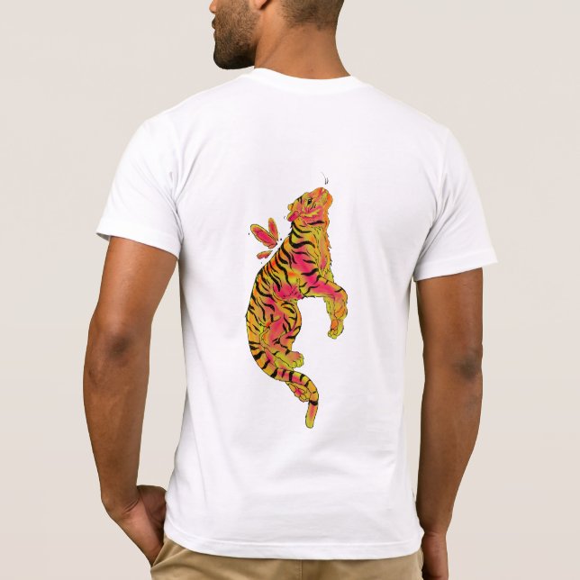 Surreal Neon Tiger T Shirt (Baksida)